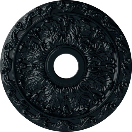 Spring Leaf Ceiling Medallion (Canopies up to 5 5/8"), 19 7/8"OD x 3 5/8"ID x 1 1/4"P, Night Shade